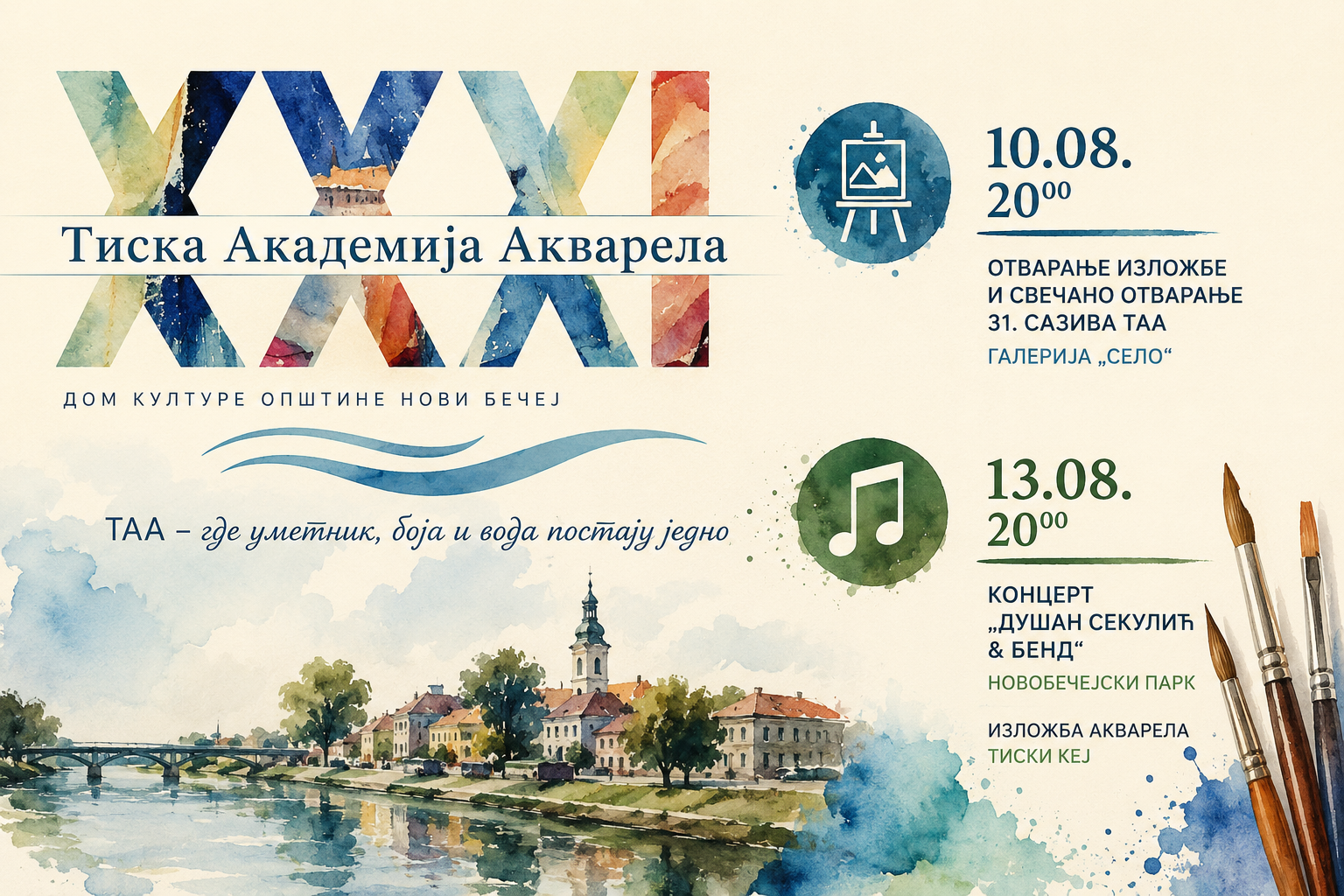 Tiska akademija akvarela ponovo okuplja umetnike u Novom Bečeju